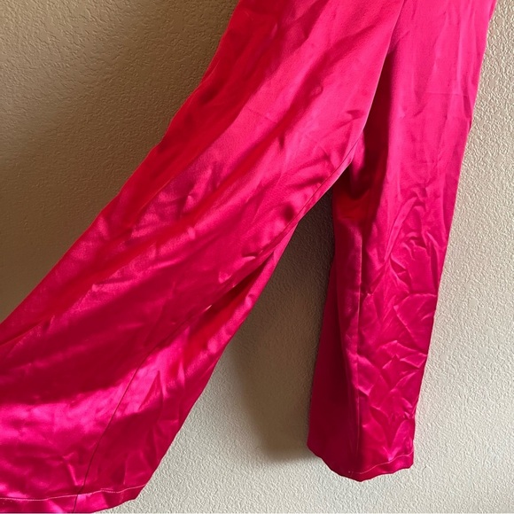 Victoria Secret V Neck Silky Cross Spaghetti Strap Jumpsuit, Womens Size M - Picture 7 of 10